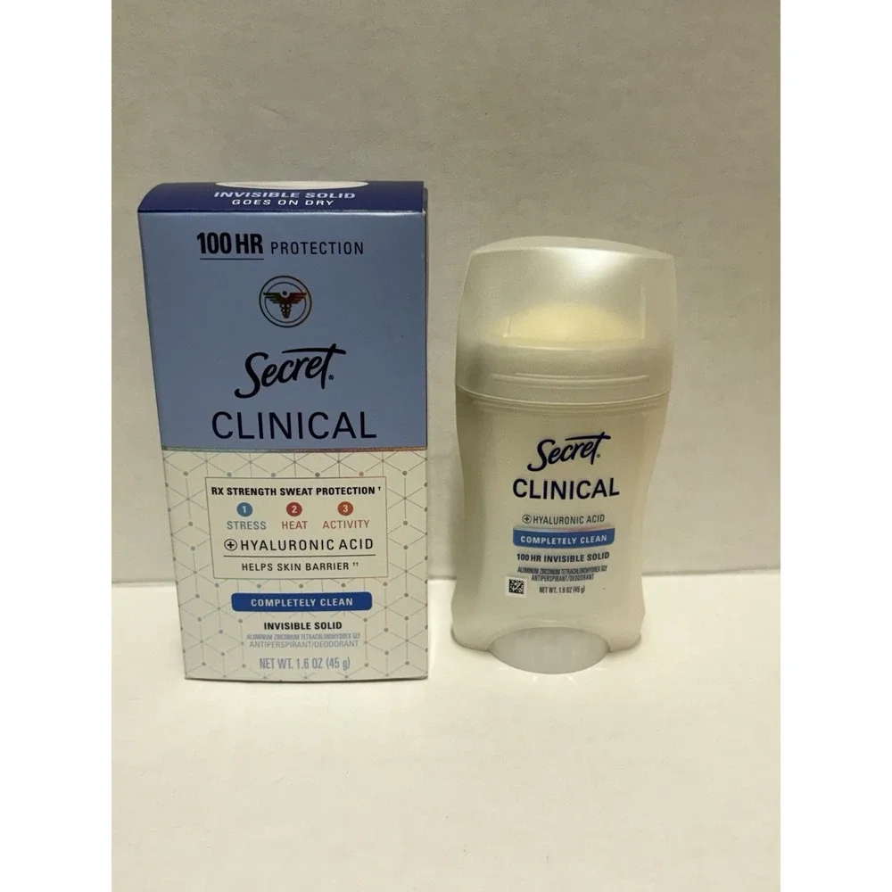 Secret Clinical Completely Clean Invisible Solid 100HR Antiperspirant 1.6 oz NEW